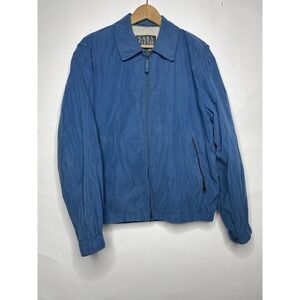 Vintage Saks Fifth Avenue Lightweight Jacket Size Medium Blue Preppy Designer‎